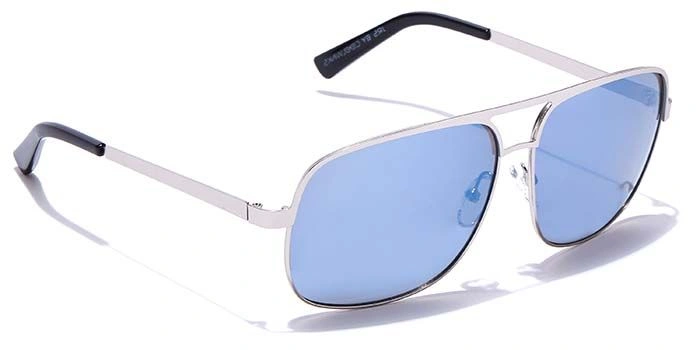 JRS by Coolwinks S20A5658 Blue Mirror Retro Square Sunglasses for Men and Women-BLUE-2