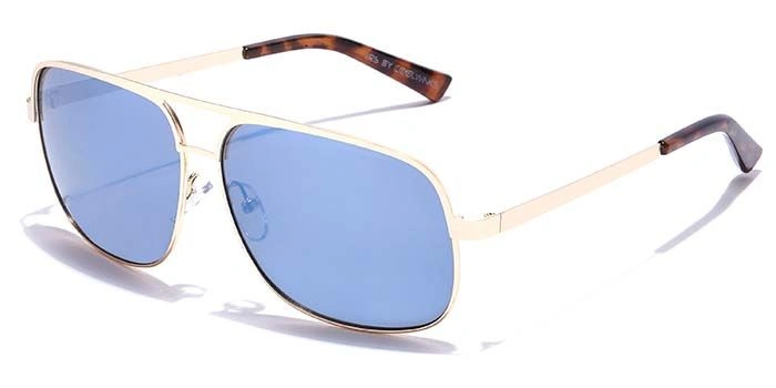 JRS by Coolwinks S20B5658 Blue Mirror Retro Square Sunglasses for Men and Women-BLUE-1