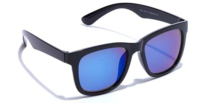 JRS by Coolwinks S20B6388 Blue Mirror Retro Square Sunglasses for Men and Women-BLUE-2