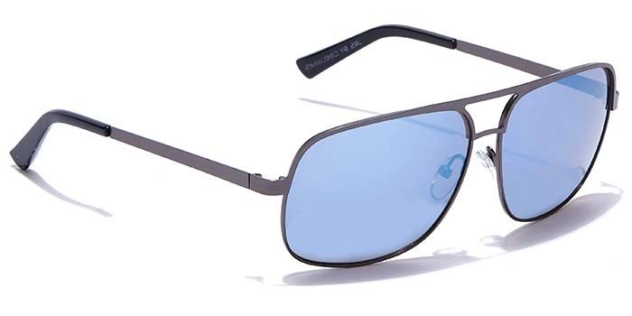 JRS by Coolwinks S20C5658 Blue Mirror Retro Square Sunglasses for Men and Women-BLUE-2