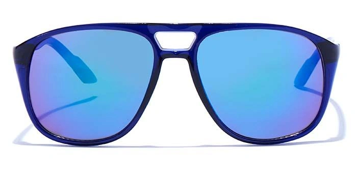 JRS by Coolwinks S35B5836 Blue Mirror Retro Square Sunglasses for Men and Women-