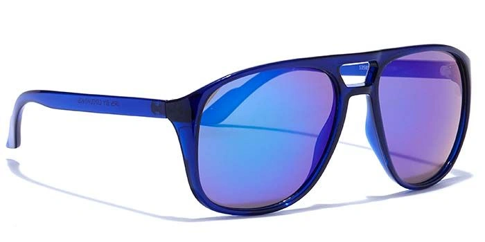 JRS by Coolwinks S35B5836 Blue Mirror Retro Square Sunglasses for Men and Women-BLUE-2