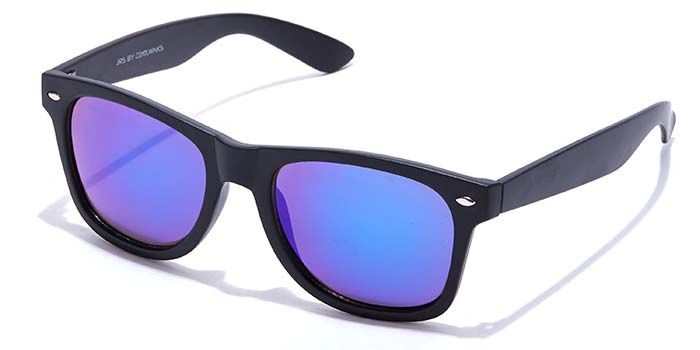 JRS by Coolwinks S35B5857 Blue Mirror Retro Square Sunglasses for Men and Women-BLUE-1