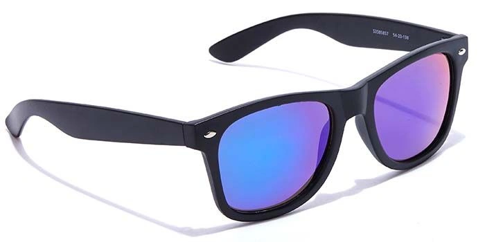 JRS by Coolwinks S35B5857 Blue Mirror Retro Square Sunglasses for Men and Women-BLUE-2