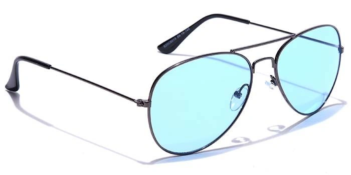 JRS by Coolwinks S20C6015 Blue Tinted Pilot Sunglasses for Men and Women-BLUE-2