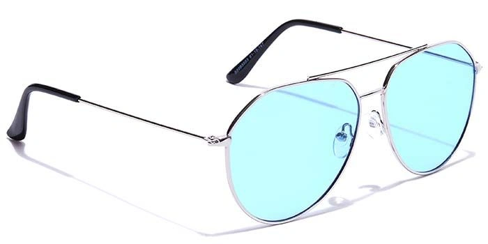 JRS by Coolwinks S59B5953 Blue Tinted Pilot Sunglasses for Men and Women-BLUE-2