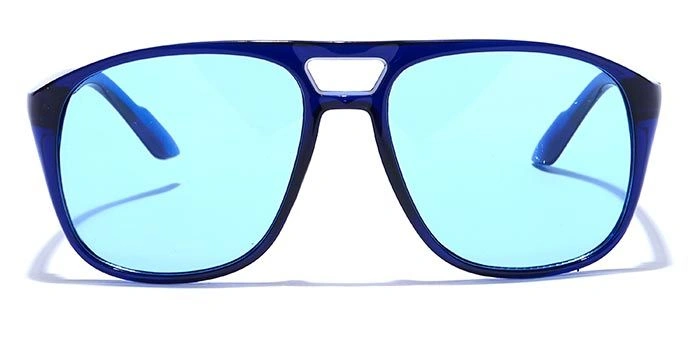 JRS by Coolwinks S20B5826 Blue Tinted Retro Square Sunglasses for Men and Women-