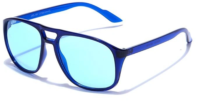 JRS by Coolwinks S20B5826 Blue Tinted Retro Square Sunglasses for Men and Women-BLUE-1