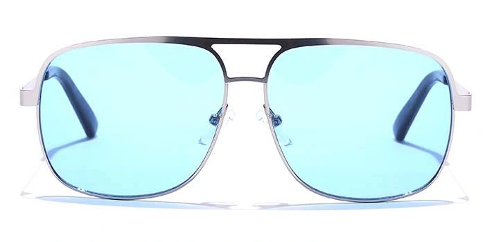 JRS by Coolwinks S59A5651 Blue Tinted Retro Square Sunglasses for Men and Women-