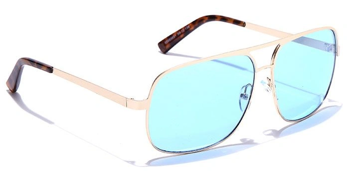 JRS by Coolwinks S59B5651 Blue Tinted Retro Square Sunglasses for Men and Women-BLUE-2