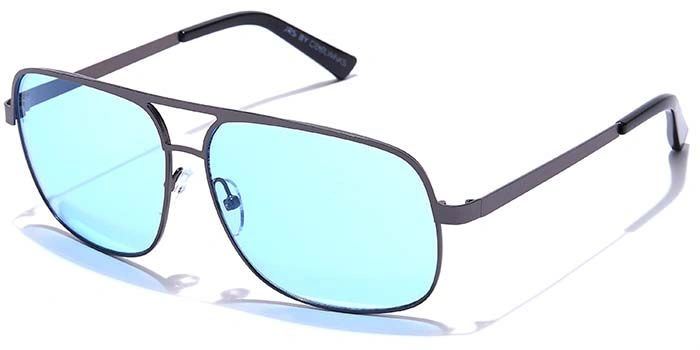 JRS by Coolwinks S59C5651 Blue Tinted Retro Square Sunglasses for Men and Women-BLUE-1