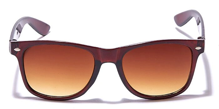 JRS by Coolwinks S15C5267 Brown Gradient Retro Square Sunglasses for Men and Women-