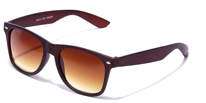 JRS by Coolwinks S15C6551 Brown Gradient Retro Square Sunglasses for Men and Women-BROWN-1