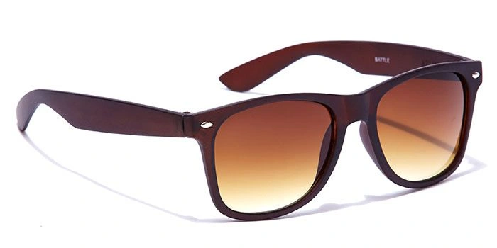 JRS by Coolwinks S15C6551 Brown Gradient Retro Square Sunglasses for Men and Women-BROWN-2