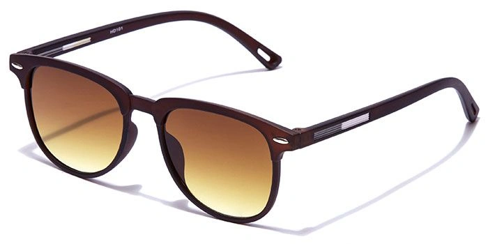 JRS by Coolwinks S15C6553 Brown Gradient Retro Square Sunglasses for Men and Women-BROWN-1