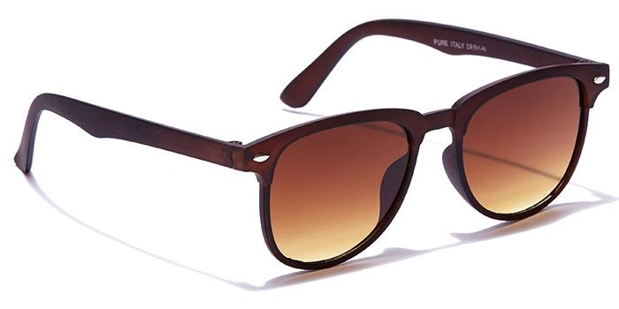 JRS by Coolwinks S15C6555 Brown Gradient Retro Square Sunglasses for Men and Women-BROWN-2