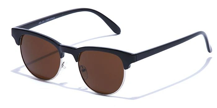 JRS by Coolwinks S15A5691 Brown Tinted Clubmaster Sunglasses for Men and Women-BROWN-1