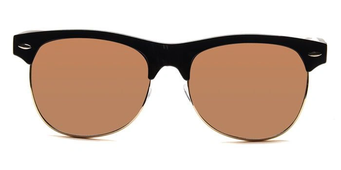 JRS by Coolwinks S15A6378 Brown Tinted Clubmaster Sunglasses for Men and Women-