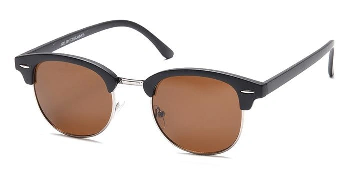 JRS by Coolwinks S15B5696 Brown Tinted Clubmaster Sunglasses for Men and Women-BROWN-1