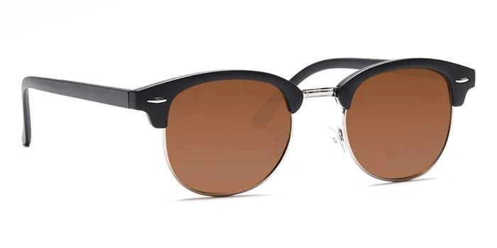 JRS by Coolwinks S15B5696 Brown Tinted Clubmaster Sunglasses for Men and Women-BROWN-2