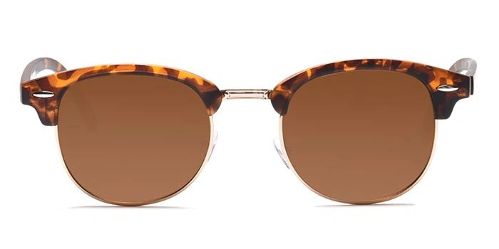 JRS by Coolwinks S15C5696 Brown Tinted Clubmaster Sunglasses for Men and Women-