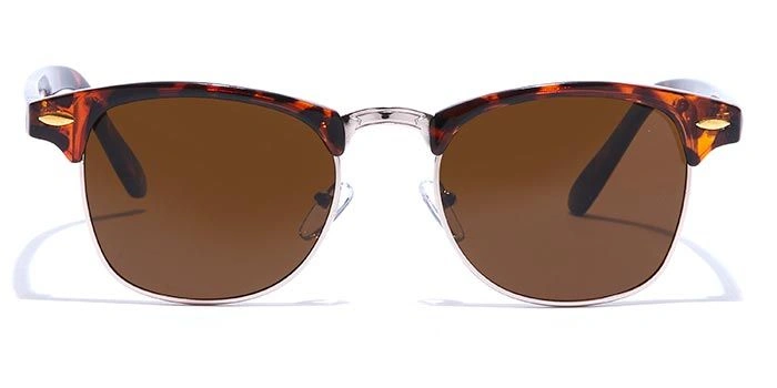 JRS by Coolwinks S15C5988 Brown Tinted Clubmaster Sunglasses for Men and Women-