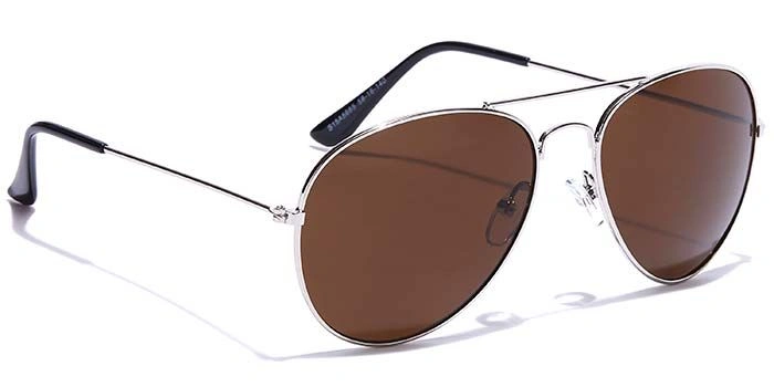 JRS by Coolwinks S15A5665 Brown Tinted Pilot Sunglasses for Men and Women-BROWN-2