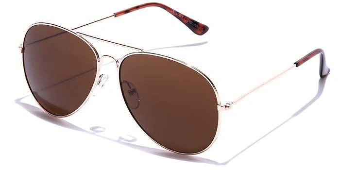 JRS by Coolwinks S15A5883 Brown Tinted Pilot Sunglasses for Men and Women-BROWN-1