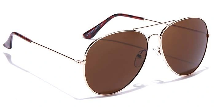 JRS by Coolwinks S15A5883 Brown Tinted Pilot Sunglasses for Men and Women-BROWN-2