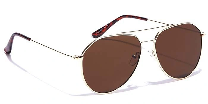 JRS by Coolwinks S15A5946 Brown Tinted Pilot Sunglasses for Men and Women-BROWN-2