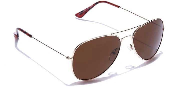 JRS by Coolwinks S15A6009 Brown Tinted Pilot Sunglasses for Men and Women-BROWN-2