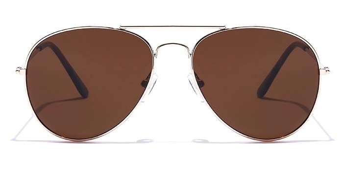 JRS by Coolwinks S15B5665 Brown Tinted Pilot Sunglasses for Men and Women-