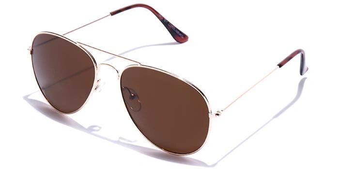 JRS by Coolwinks S15B5665 Brown Tinted Pilot Sunglasses for Men and Women-BROWN-1