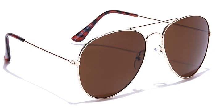 JRS by Coolwinks S15B5665 Brown Tinted Pilot Sunglasses for Men and Women-BROWN-2