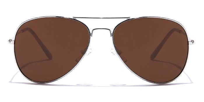 JRS by Coolwinks S15B6009 Brown Tinted Pilot Sunglasses for Men and Women-