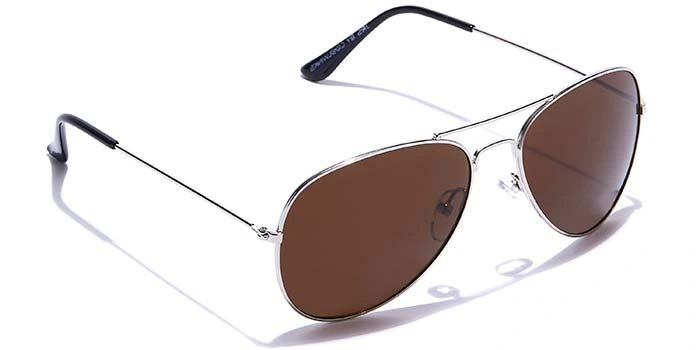 JRS by Coolwinks S15B6009 Brown Tinted Pilot Sunglasses for Men and Women-BROWN-2