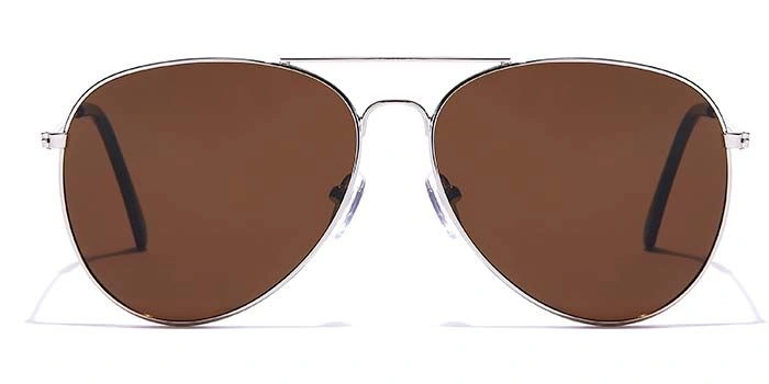 JRS by Coolwinks S15B6529 Brown Tinted Pilot Sunglasses for Men and Women-