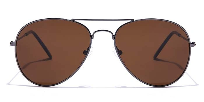 JRS by Coolwinks S15C5665 Brown Tinted Pilot Sunglasses for Men and Women-