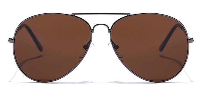 JRS by Coolwinks S15C5883 Brown Tinted Pilot Sunglasses for Men and Women-