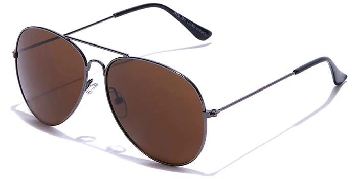 JRS by Coolwinks S15C5883 Brown Tinted Pilot Sunglasses for Men and Women-BROWN-1