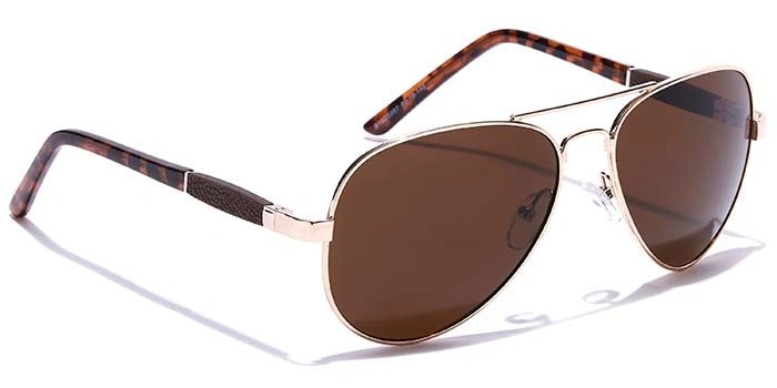 JRS by Coolwinks S15C5967 Brown Tinted Pilot Sunglasses for Men and Women-BROWN-2