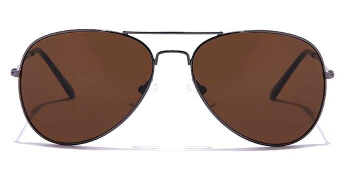 JRS by Coolwinks S15C6009 Brown Tinted Pilot Sunglasses for Men and Women-