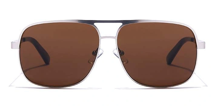 JRS by Coolwinks S15A5644 Brown Tinted Retro Square Sunglasses for Men and Women-