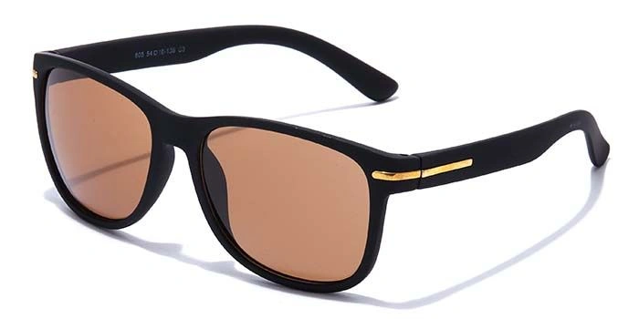 JRS by Coolwinks S15A6335 Brown Tinted Retro Square Sunglasses for Men and Women-BROWN-1