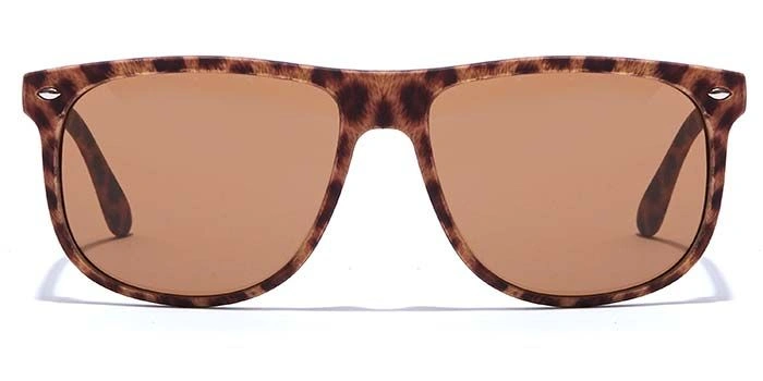 JRS by Coolwinks S15A6398 Brown Tinted Retro Square Sunglasses for Men and Women-