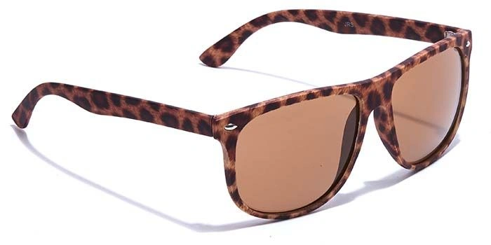 JRS by Coolwinks S15A6398 Brown Tinted Retro Square Sunglasses for Men and Women-BROWN-2