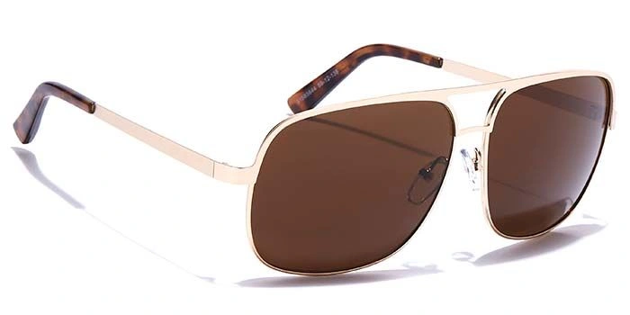 JRS by Coolwinks S15B5644 Brown Tinted Retro Square Sunglasses for Men and Women-BROWN-2