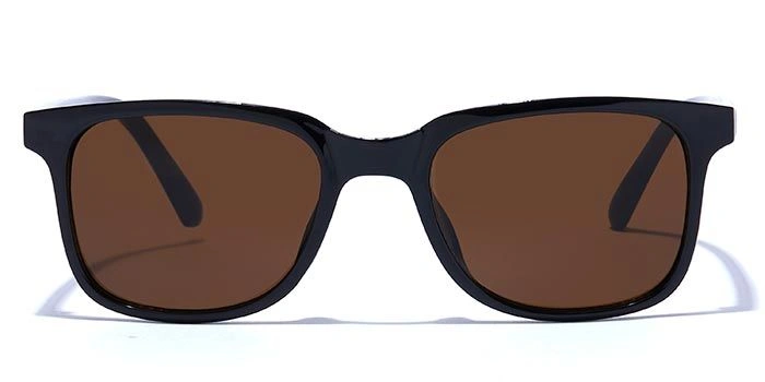 JRS by Coolwinks S15B5925 Brown Tinted Retro Square Sunglasses for Men and Women-