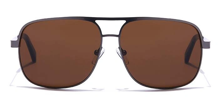 JRS by Coolwinks S15C5644 Brown Tinted Retro Square Sunglasses for Men and Women-