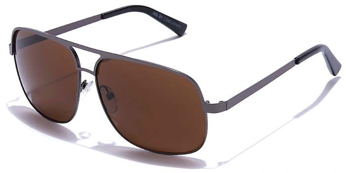 JRS by Coolwinks S15C5644 Brown Tinted Retro Square Sunglasses for Men and Women-BROWN-1